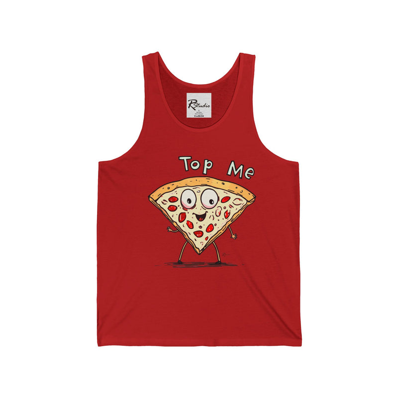 Naughty Nibbles Funny Adult Humor Pizza Slice Unisex Soft-Style Tank Top