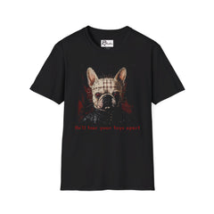 French Bulldog Halloween Pinhead Demon Cenobite Fine Art Unisex Softstyle T-Shirt