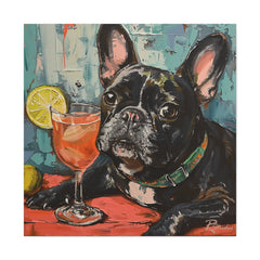 Colorful Fine Art French Bulldog Canvas Print - Multicolored Home Decor