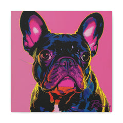 Colorful Pop Art French Bulldog Canvas Print - Multicolored Home Decor