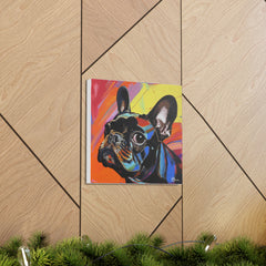 Colorful Pop Art French Bulldog Canvas Print - Multicolored Home Decor