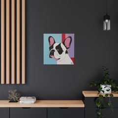 Colorful Fine Art French Bulldog Canvas Print - Multicolored Home Decor