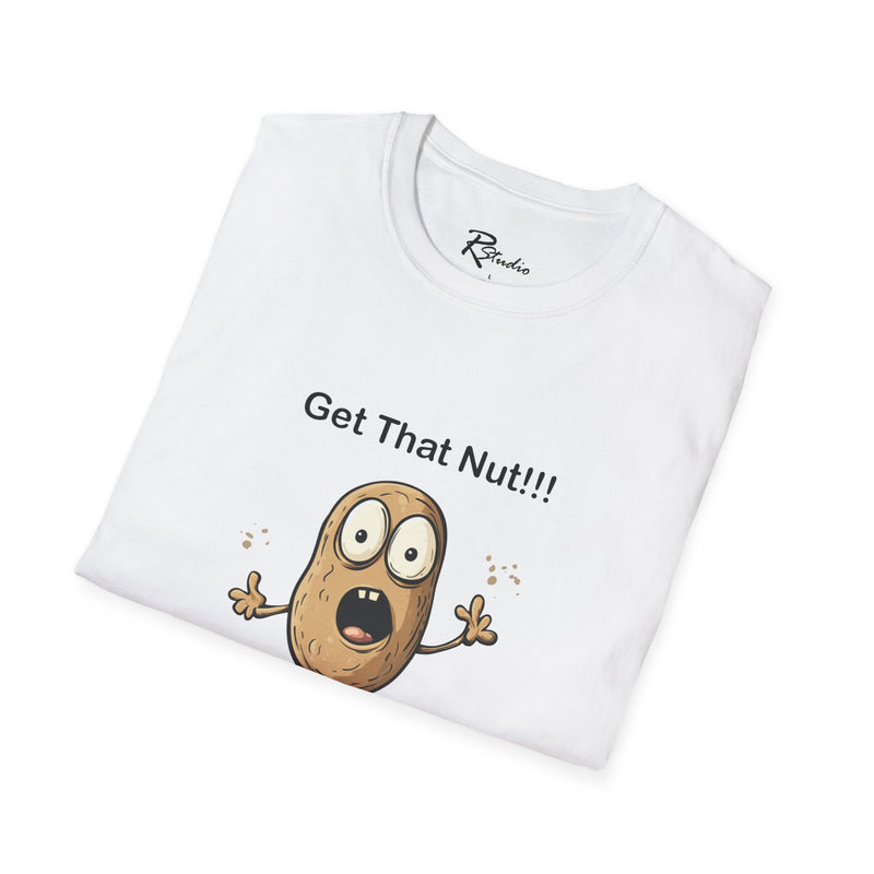 Naughty Nibbles Funny Adult Humor Cartoon Peanut Unisex Soft-Style T-Shirt