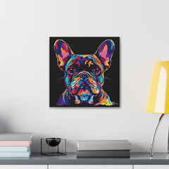 Colorful Pop Art French Bulldog Canvas Print - Multicolored Home Decor