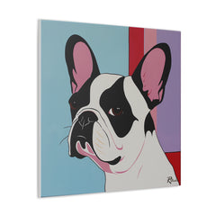 Colorful Fine Art French Bulldog Canvas Print - Multicolored Home Decor