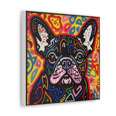 Colorful Modern Pop Art French Bulldog Canvas Print - Multicolored Home Decor