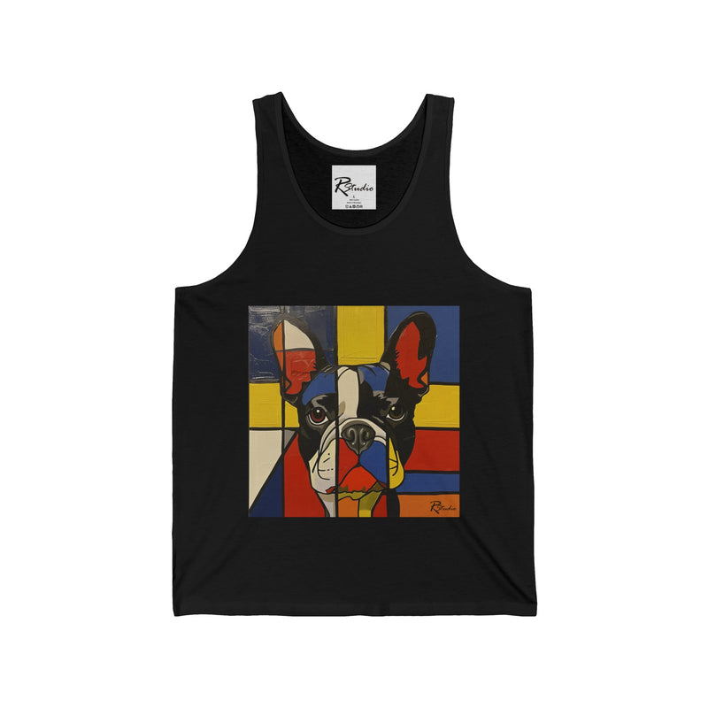 French Bulldog Fine Art Unisex Jersey Tank Top - Stylish & Comfortable