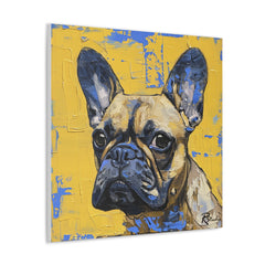 Colorful Art Nouveau French Bulldog Canvas Print - Multicolored Home Decor