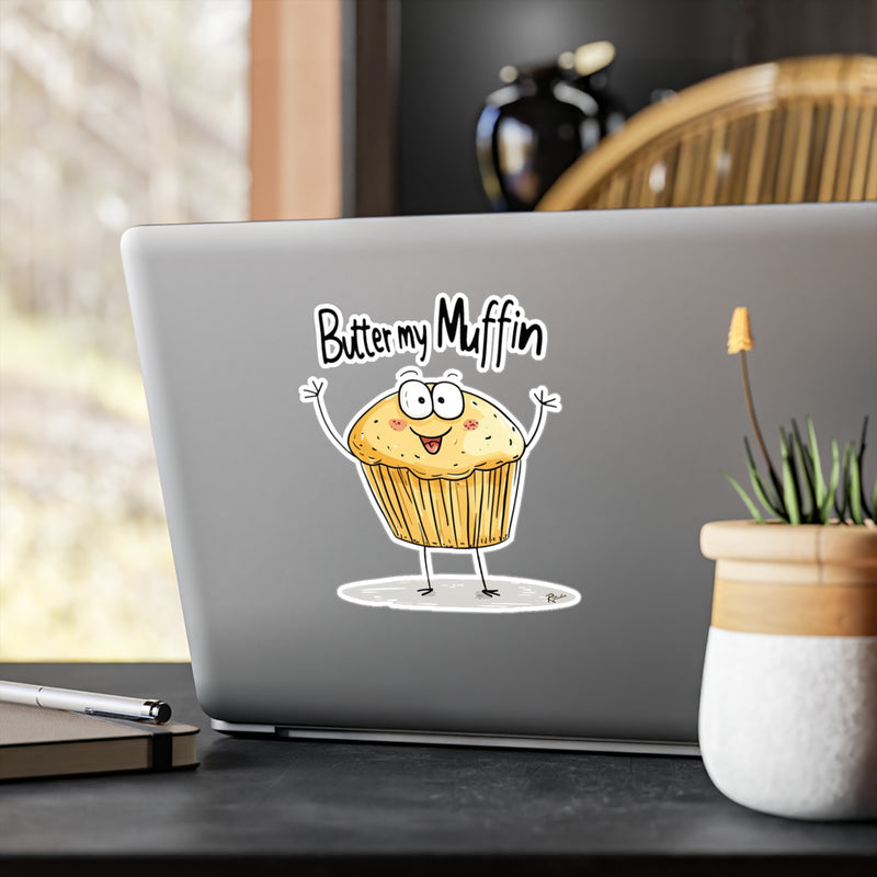 Naughty Nibbles Funny Adult Humor Muffin Vinyl Kiss-Cut Decals - Durable & Removable