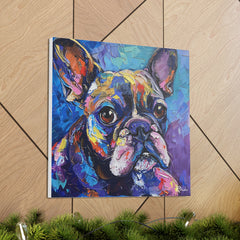 Colorful Fine Art French Bulldog Canvas Print - Multicolored Home Decor