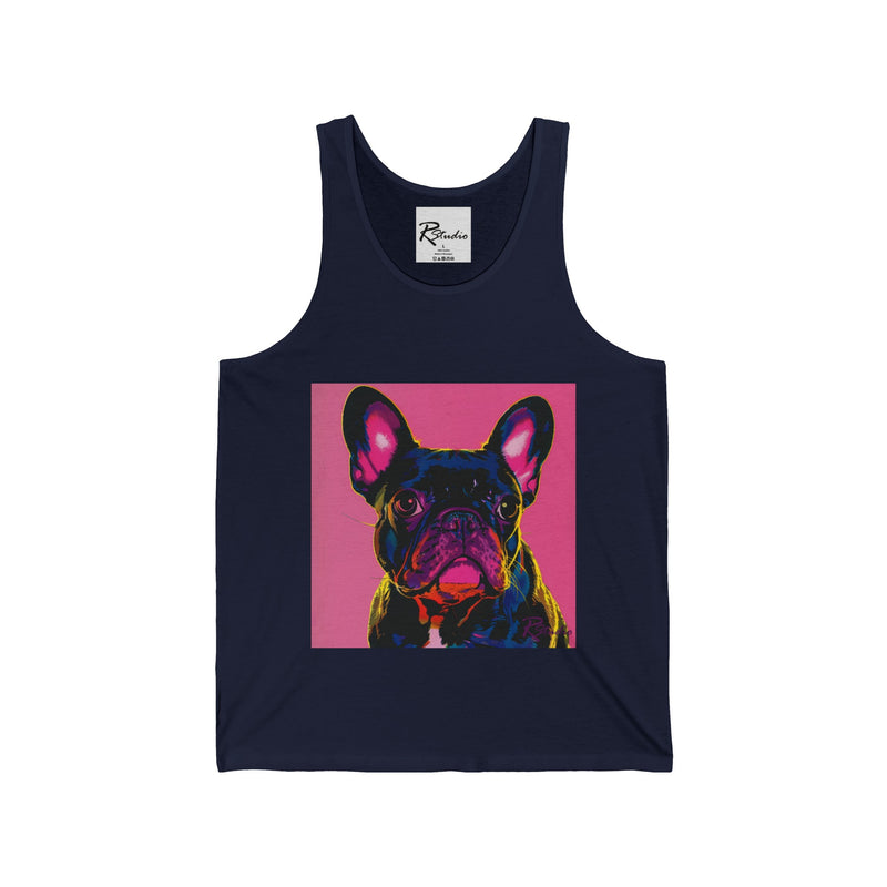 French Bulldog Fine Art Unisex Jersey Tank Top - Stylish & Comfortable