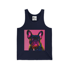 French Bulldog Fine Art Unisex Jersey Tank Top - Stylish & Comfortable