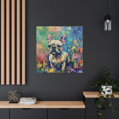 Colorful Fine Art French Bulldog Canvas Print - Multicolored Home Decor