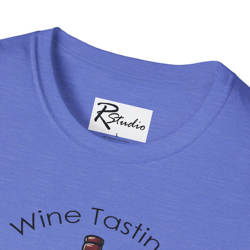 Naughty Nibbles Funny Adult Humor Cartoon Wine Bottle Unisex Soft-Style T-Shirt