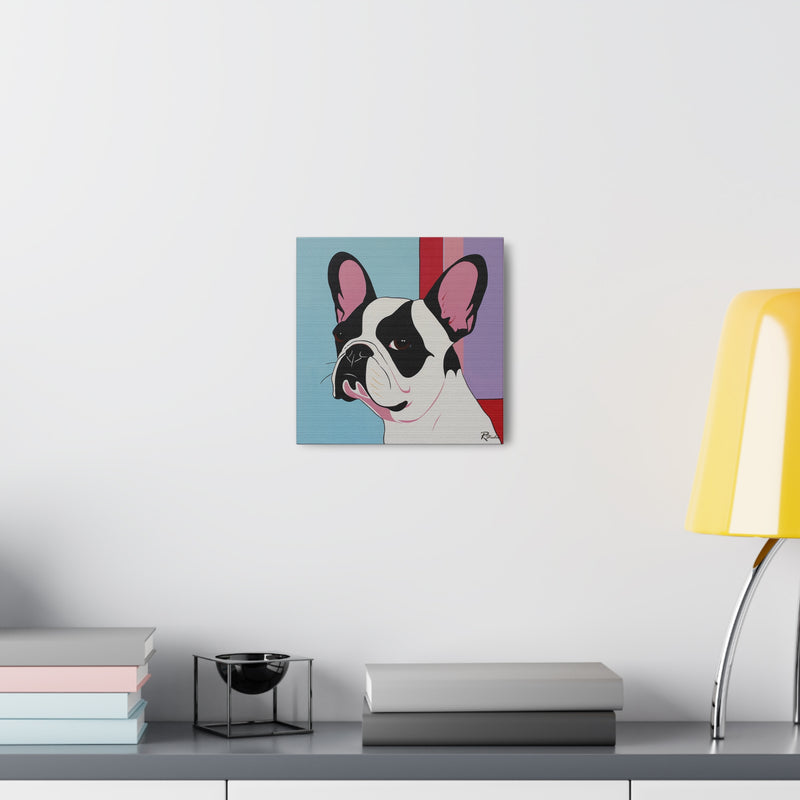 Colorful Fine Art French Bulldog Canvas Print - Multicolored Home Decor