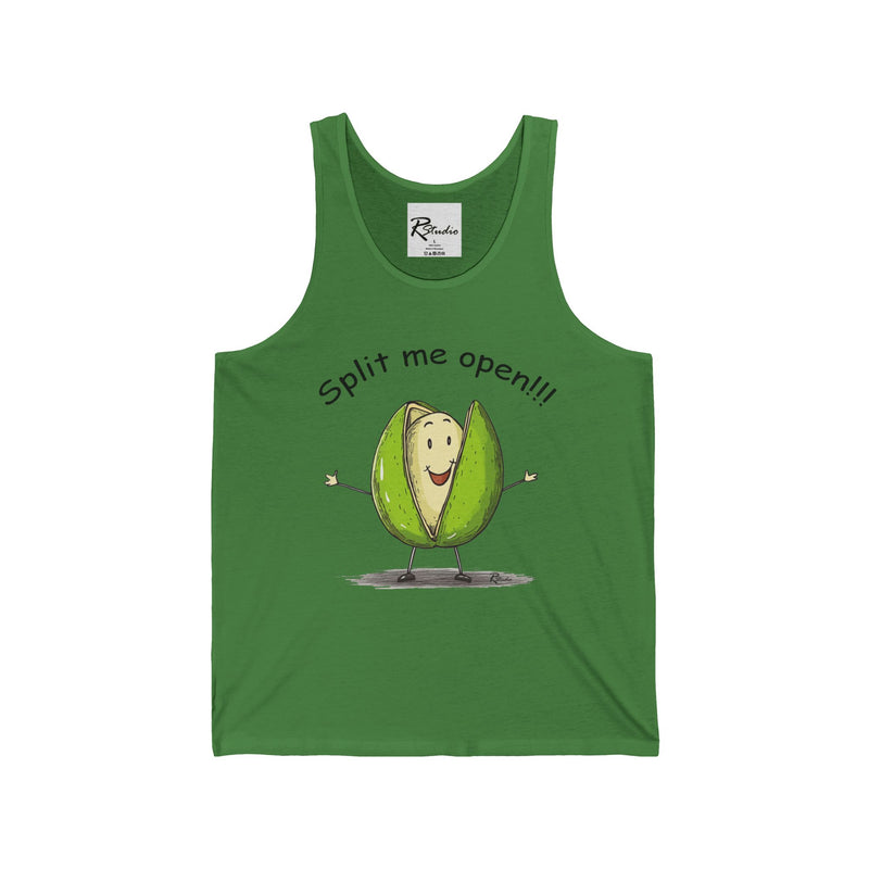 Naughty Nibbles Funny Adult Humor Pistachio Unisex Soft-Style Tank Top