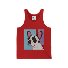 French Bulldog Fine Art Unisex Jersey Tank Top - Stylish & Comfortable