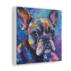 Colorful Fine Art French Bulldog Canvas Print - Multicolored Home Decor