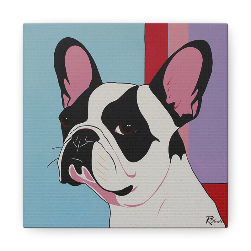 Colorful Fine Art French Bulldog Canvas Print - Multicolored Home Decor