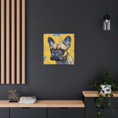 Colorful Art Nouveau French Bulldog Canvas Print - Multicolored Home Decor