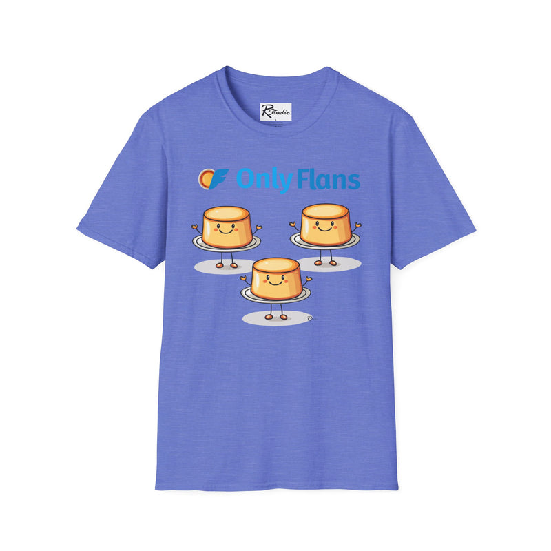 Naughty Nibbles Funny Adult Humor Cartoon Only Flans Unisex Soft-Style T-Shirt