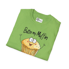 Naughty Nibbles Funny Adult Humor Cartoon Muffin Unisex Soft-Style T-Shirt