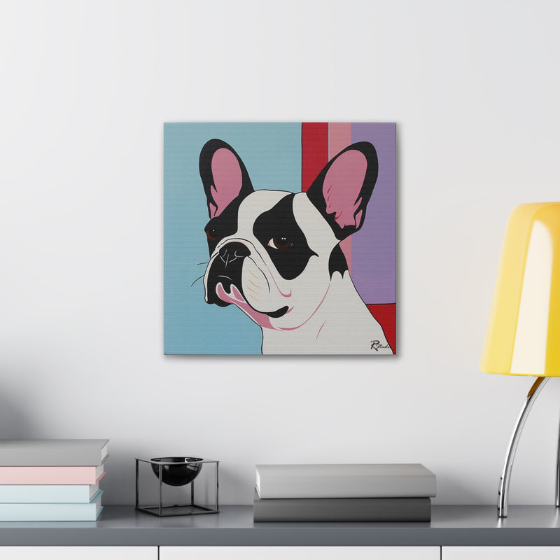 Colorful Fine Art French Bulldog Canvas Print - Multicolored Home Decor