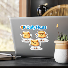 Naughty Nibbles Funny Adult Humor Flan Vinyl Kiss-Cut Decals - Durable & Removable