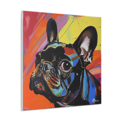 Colorful Pop Art French Bulldog Canvas Print - Multicolored Home Decor