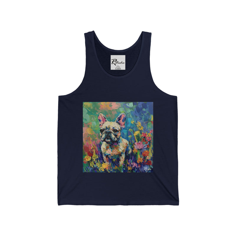 French Bulldog Fine Art Unisex Jersey Tank Top - Stylish & Comfortable