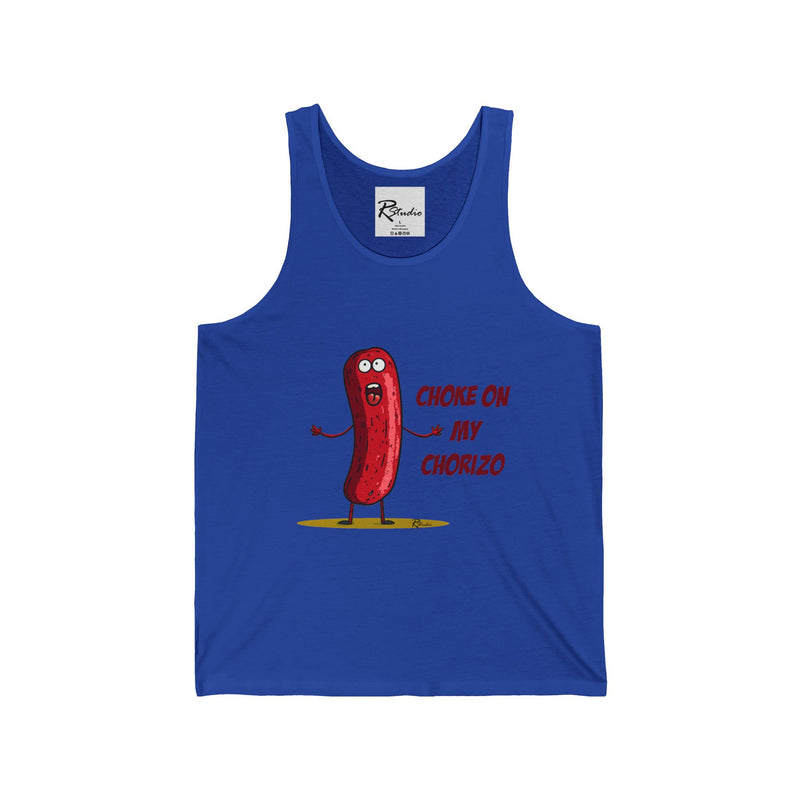 Naughty Nibbles Funny Adult Humor Chorizo  Unisex Soft-Style Tank Top