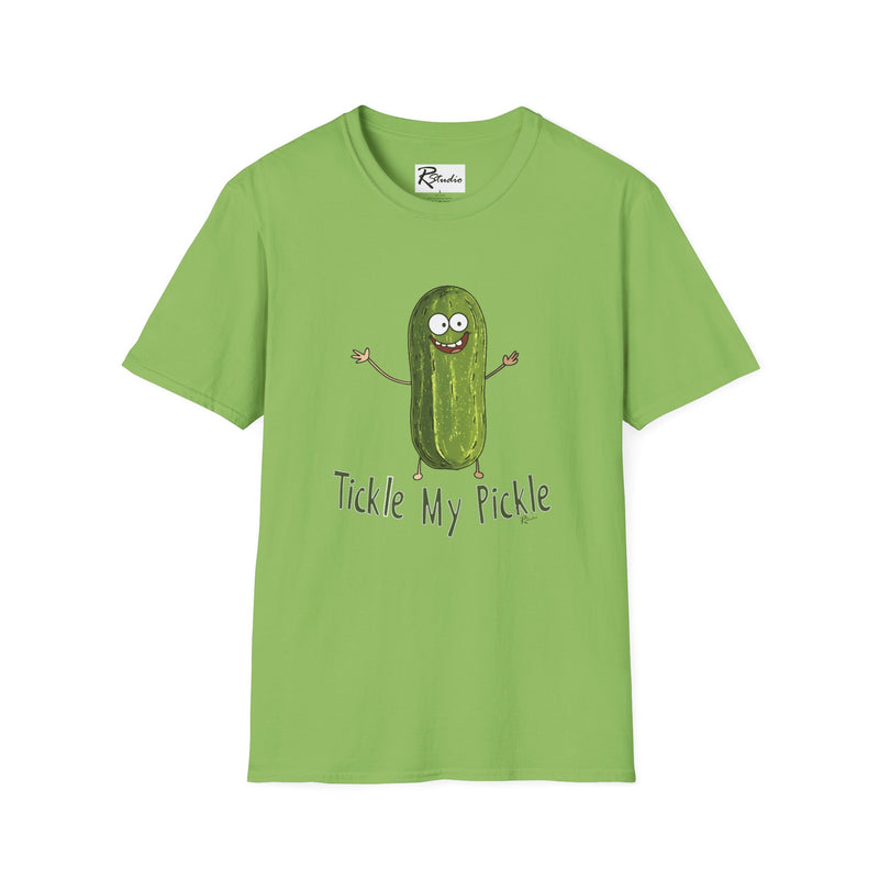 Naughty Nibbles Funny Adult Humor Cartoon Pickle Unisex Soft-Style T-Shirt