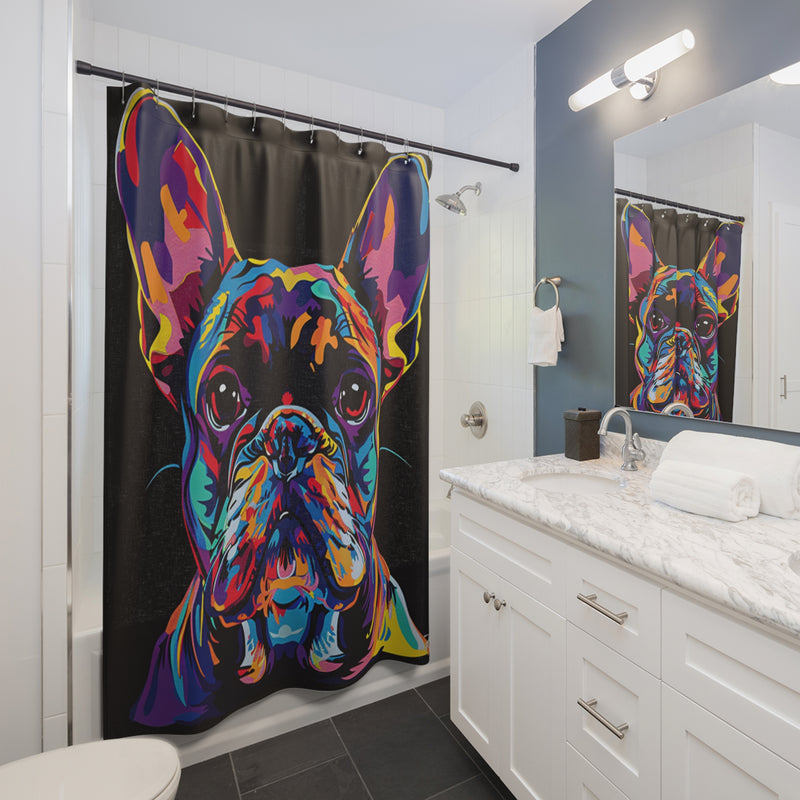 French Bulldog Fine Art Shower Curtain - Stylish Bathroom Decor