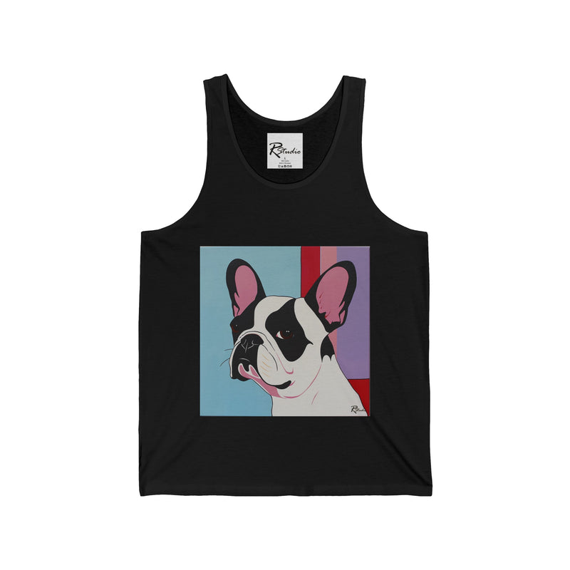 French Bulldog Fine Art Unisex Jersey Tank Top - Stylish & Comfortable