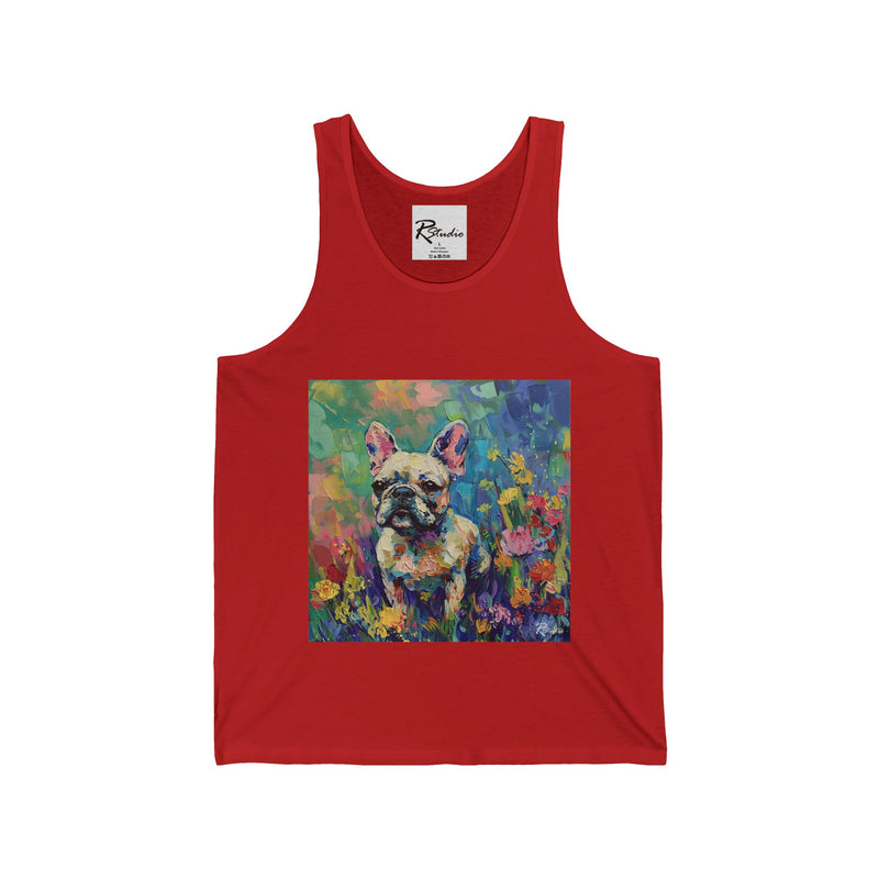 French Bulldog Fine Art Unisex Jersey Tank Top - Stylish & Comfortable