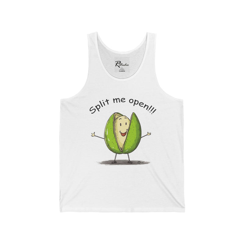 Naughty Nibbles Funny Adult Humor Pistachio Unisex Soft-Style Tank Top