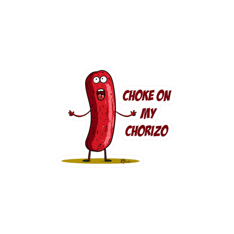 Naughty Nibbles Funny Adult Humor Chorizo Vinyl Kiss-Cut Decals - Durable & Removable