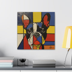 Colorful Modern Art French Bulldog Canvas Print - Multicolored Home Decor