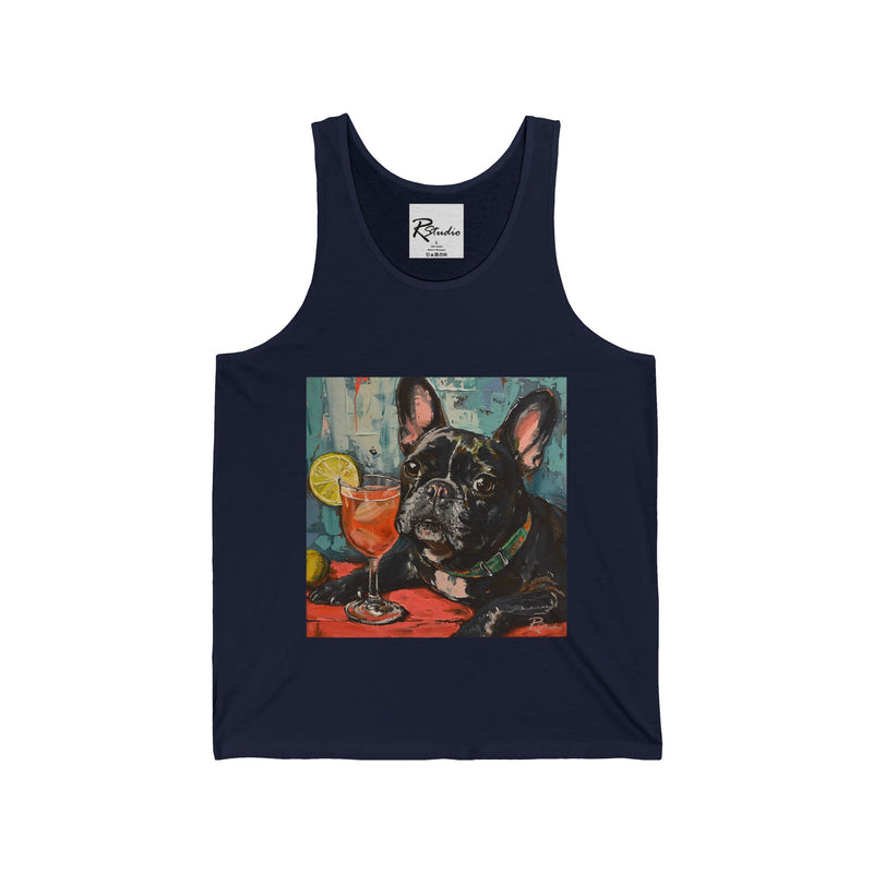 French Bulldog Fine Art Unisex Jersey Tank Top - Stylish & Comfortable