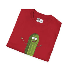 Naughty Nibbles Funny Adult Humor Cartoon Pickle Unisex Soft-Style T-Shirt