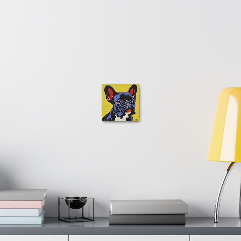 Colorful Pop Art French Bulldog Canvas Print - Multicolored Home Decor