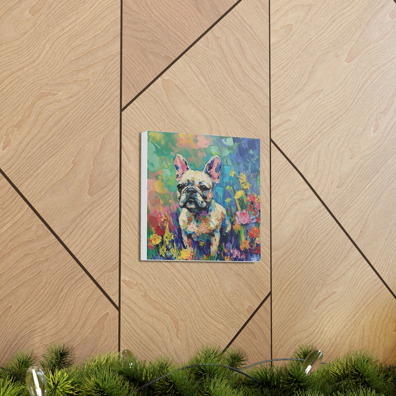 Colorful Fine Art French Bulldog Canvas Print - Multicolored Home Decor