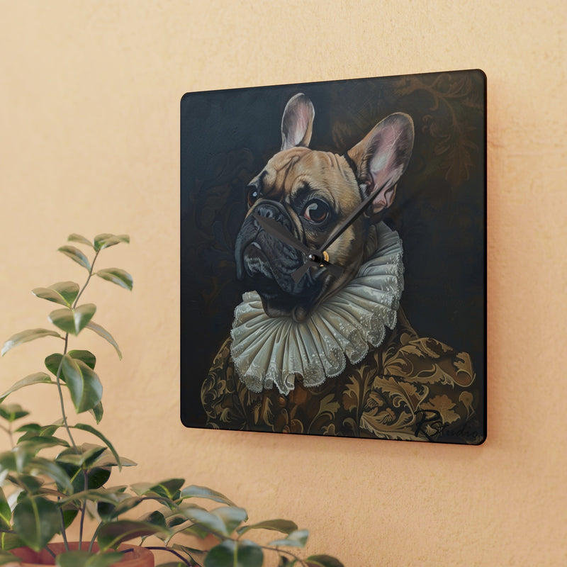 French Bulldog Acrylic Wall Clock - Fine Art Inspired Design