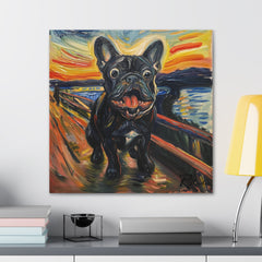 Colorful Fine Art French Bulldog Canvas Print - Multicolored Home Decor