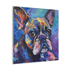 Colorful Fine Art French Bulldog Canvas Print - Multicolored Home Decor