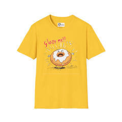 Naughty Nibbles Funny Adult Humor Cartoon Glazed Donut Unisex Soft-Style T-Shirt