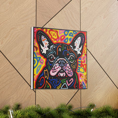 Colorful Modern Pop Art French Bulldog Canvas Print - Multicolored Home Decor