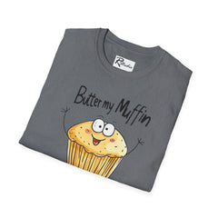 Naughty Nibbles Funny Adult Humor Cartoon Muffin Unisex Soft-Style T-Shirt