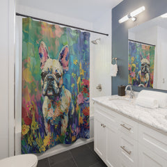 French Bulldog Fine Art Shower Curtain - Stylish Bathroom Decor