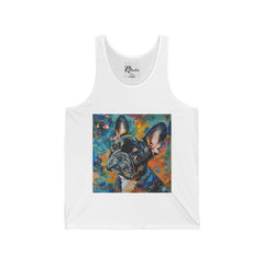 French Bulldog Fine Art Unisex Jersey Tank Top - Stylish & Comfortable